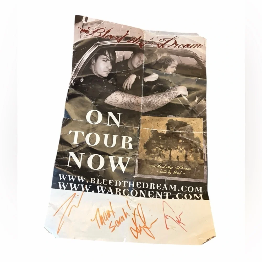 Bleed the Dream Signed Tour Poster – Rare Warcon Promo